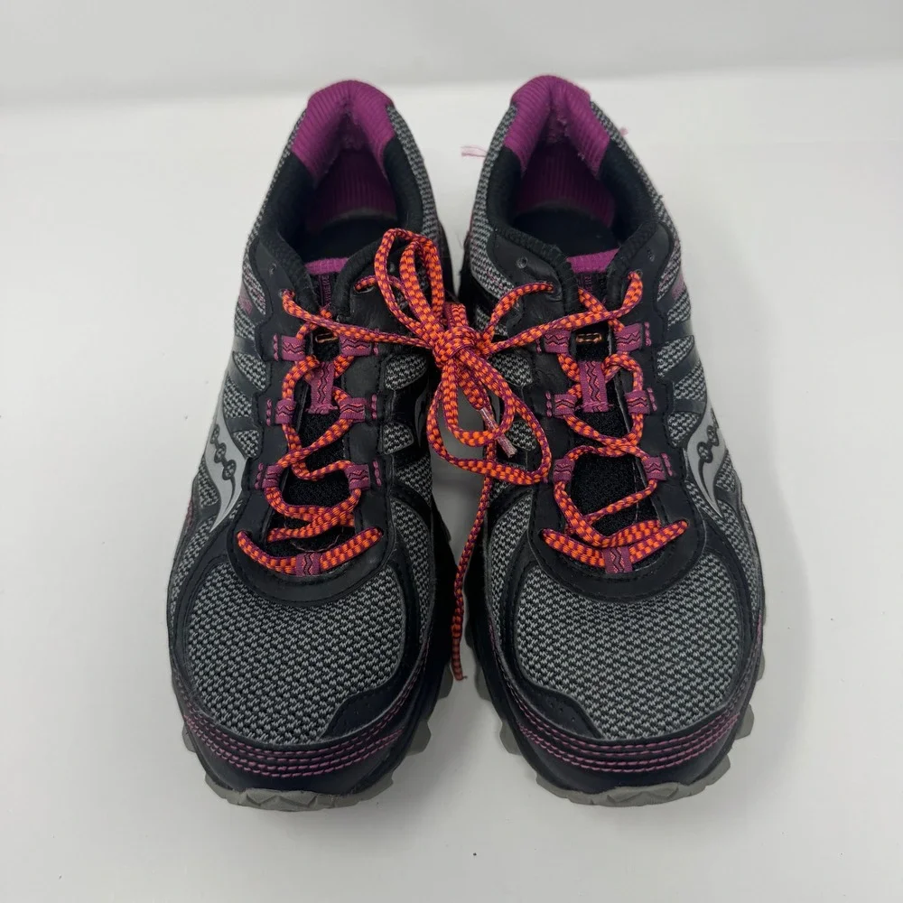 Saucony Excursion TR12 Womens 8.5 Trail Running‎ Shoes Black Purple S10392-20